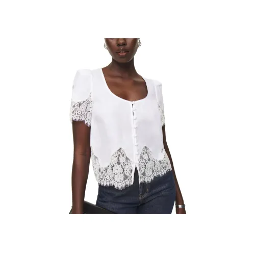 REFORMATION Josie Linen Top Shirt Women's White