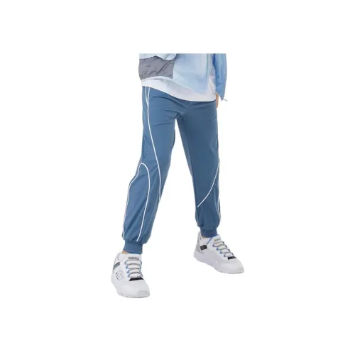 Школьный возраст Skechers Вязаные Тренировочные Штаны Bai Fang Серо-Синий