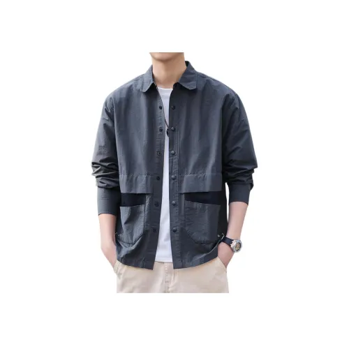 GELANLU Весна Рубашка Свободный крой Унисекс