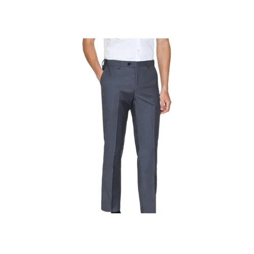 BUSYCON Темно-серый мужские брюки из шерсти для костюма