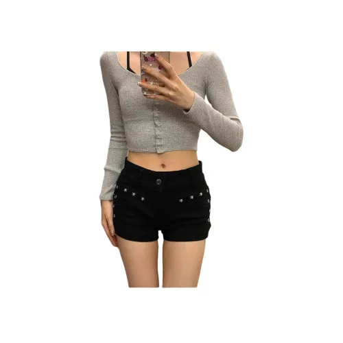 RENBEN Джинсовые шорты Женские Черные