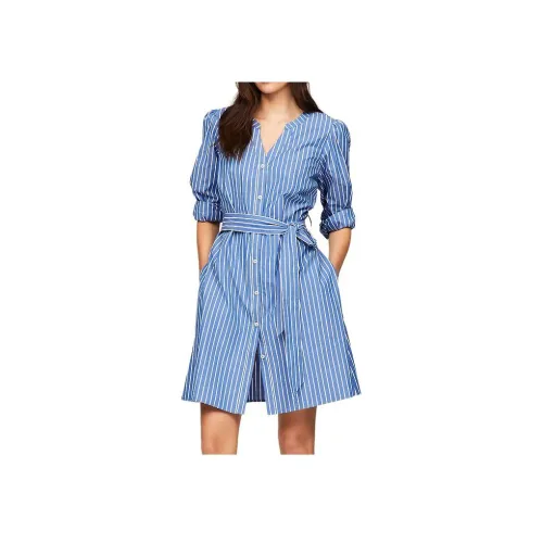 Tommy Hilfiger Blue Женские Длинные Рукава Платья