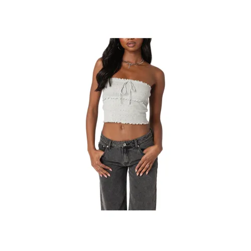 Edikted Бело-серые Женские Топы без бретелек