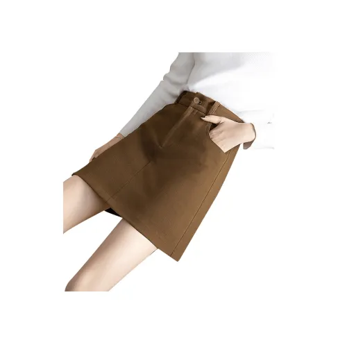 Cypress House Повседневные короткие юбки Женские CAMEL