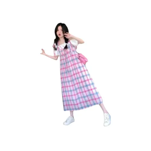 Cotton Zhiximeng Live Короткий рукав Платье Женское