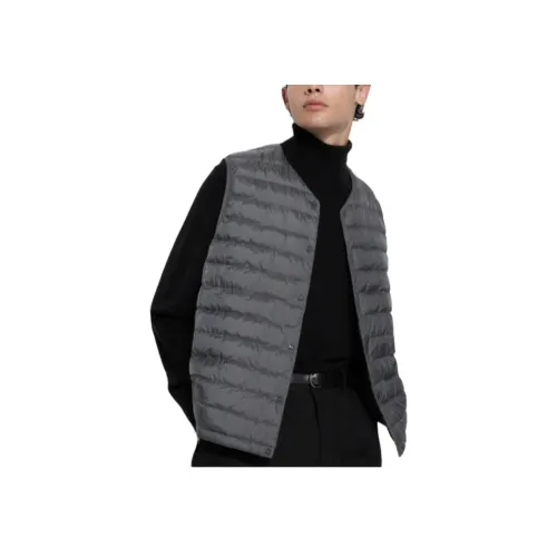 UNIQLO Темно-серый Мужской пуховик