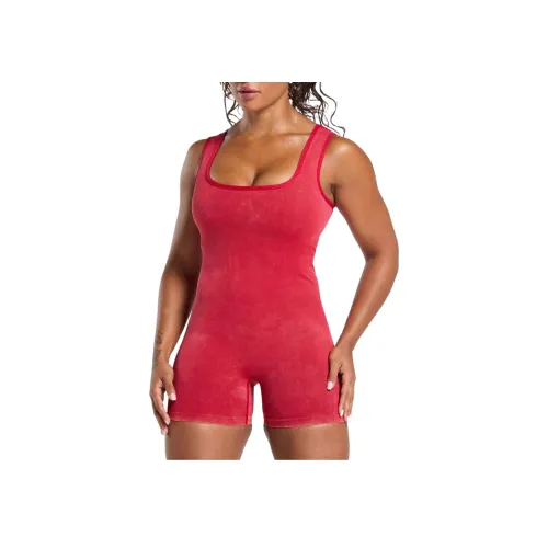 GYMSHARK Йога Комплект Женский Темно-Красный