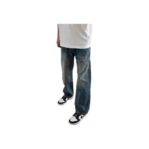 MORii Blue Unisex Jeans MORii Синий Унисекс Джинсы