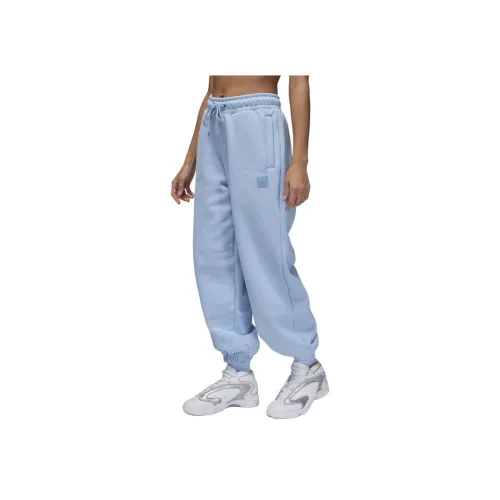 Jordan Flight Fleece Вязаные Тренировочные Штаны Женские Синий Серый