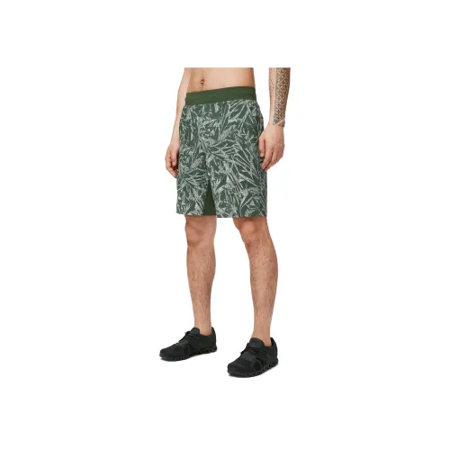 lululemon T.H.E. Спортивные шорты Мужские Зеленые с принтом