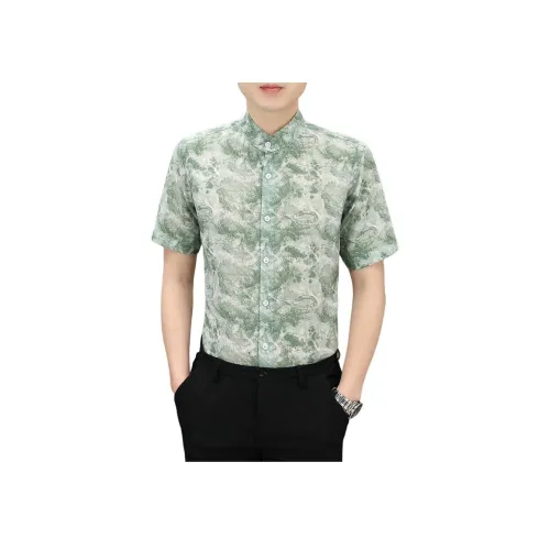 BAISHENGHU Короткий рукав рубашка мужская