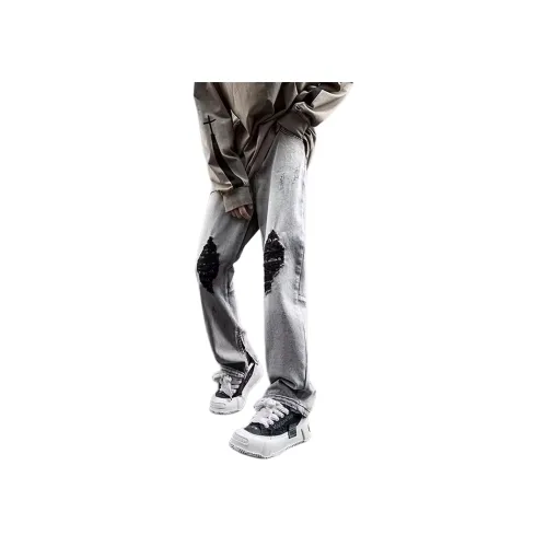 TAOKK Серые Унисекс Джинсы