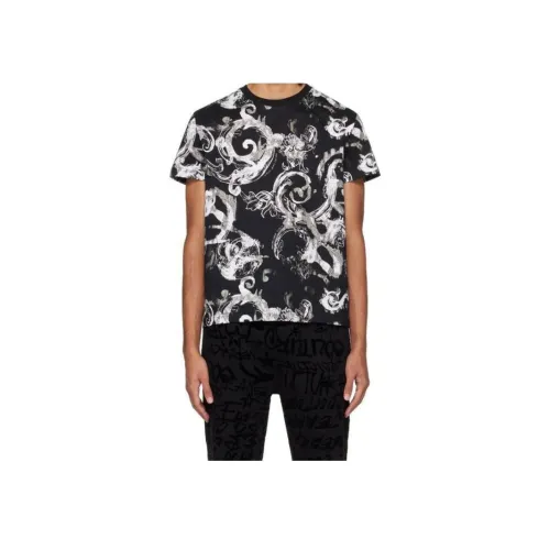 VERSACE JEANS Черные Мужские T-рубашки