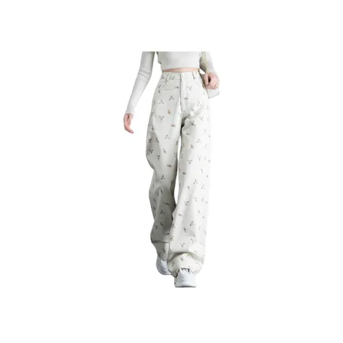 SIMONA XIZI Белый Женские Джинсы