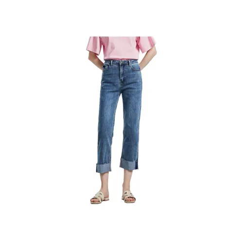 NINE WEST Джинсы Женские Джинсовый Синий