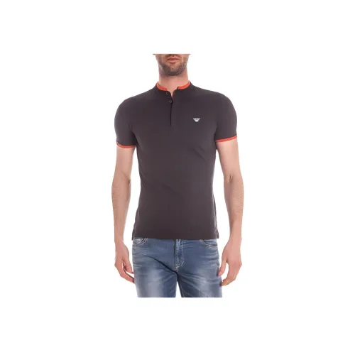 ARMANI JEANS Черные Мужские T-рубашки