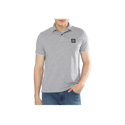 STONE ISLAND Серый Мужской Поло