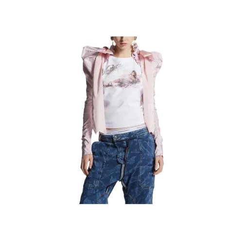 DSQUARED 2 FW25 Фонарик-рукав Т-рубашка Женская