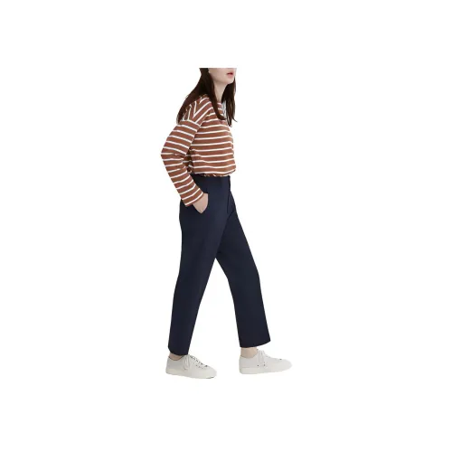 UNIQLO Темно-синие женские костюмные брюки