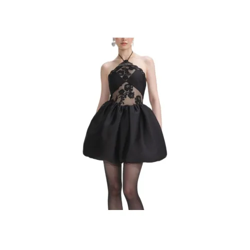 Self Portrait Slip Dress Women's Classic Black Self Portrait Slip Платье Женское Классический Черный