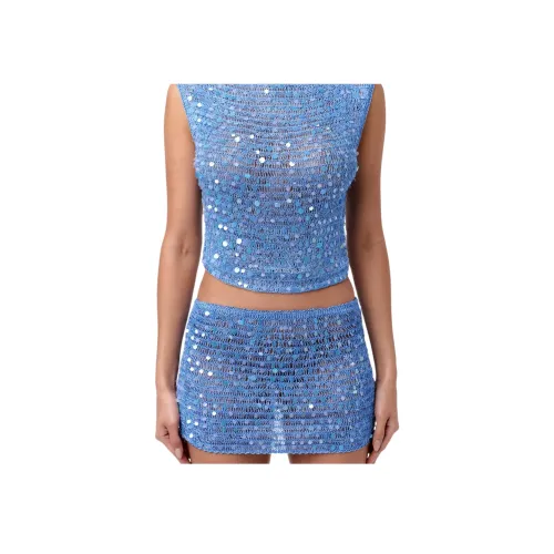 NAKED WARDROBE Sequined Micro Mini Skirt Casual Short Skirts Women's NAKED WARDROBE Сиятельная Микро Мини Юбка Повседневная Короткая Юбка Женская