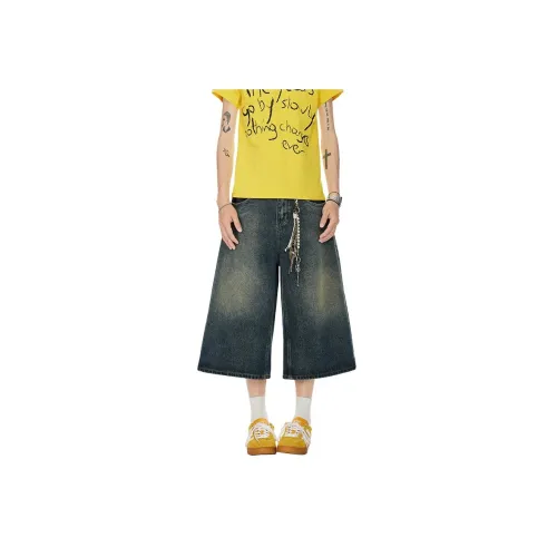 W7H1 Унисекс Джинсовые Шорты