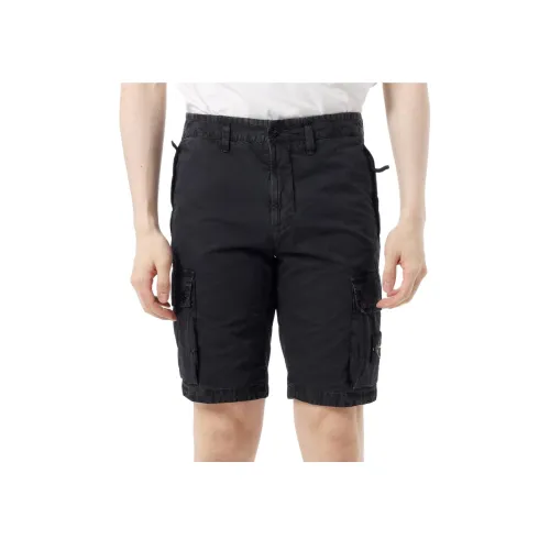 STONE ISLAND Карго шорты Мужские Черные