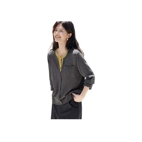 XWI Темно-серый и Желтый Женский Трикотаж