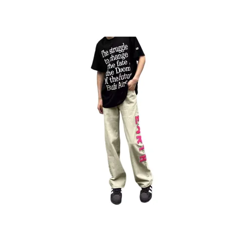 City Hipster Грязно-желтые унисекс джинсы