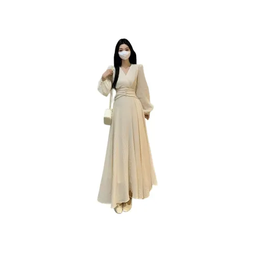 HTHK Длинное платье с длинными рукавами женское