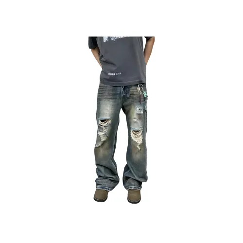 IXXAT Винтажные синие унисекс джинсы