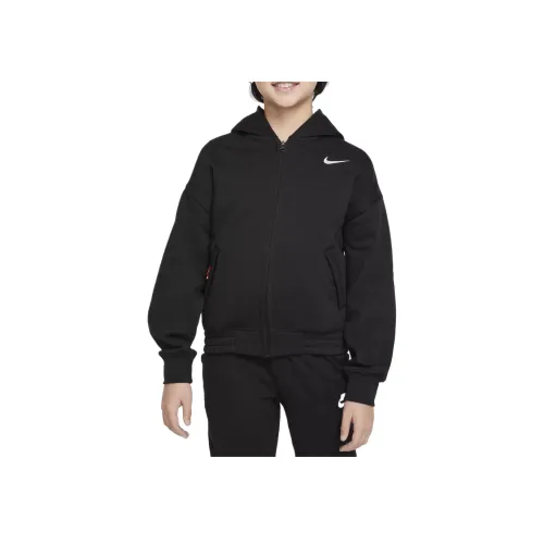 Nike Толстовка Черный Университетский Красный Подростки