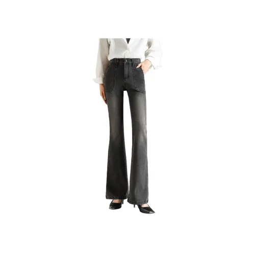 SEVEN FOR ALL MANKIND Черный Серый Женские Джинсы