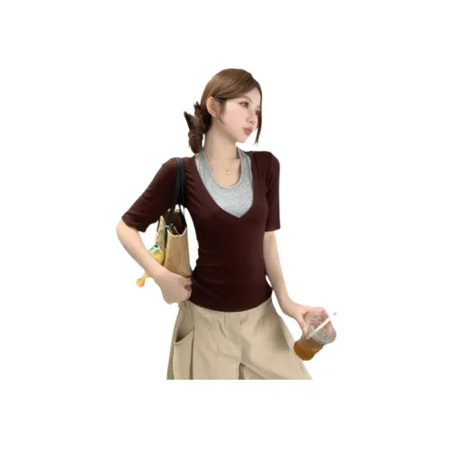 COMMA GIRL Светло-коричневый Женский Трикотаж