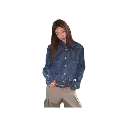 MUCCHIC Выстиранный Синий Женский Куртка