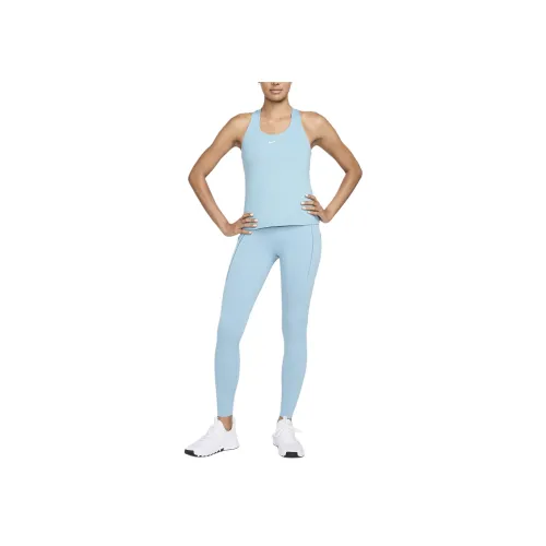 nike Swoosh Майка Женская Джинсовый Синий