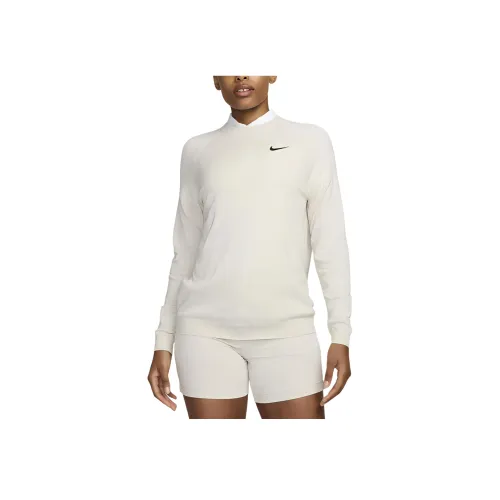 NIKE Светлый костный/Черный Женские Свитеры