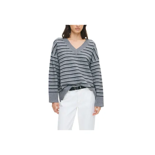 GLASSONS Stripe COSY V-Neck KNIT JUMPER Sweater Women's