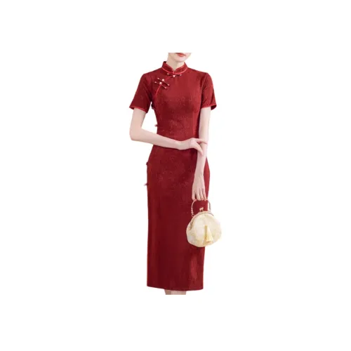 SIXUSICHOU Короткий рукав Платье Женское