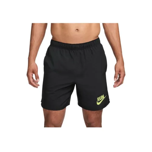Nike Черный/Светло-зеленый Мужские спортивные шорты