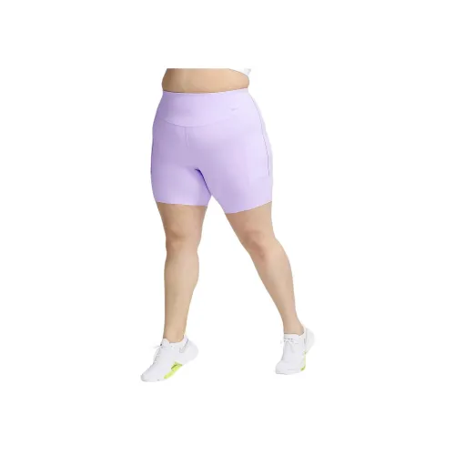 Nike Universa Средняя поддержка Высокая посадка 8' Biker Шорты с Спортивными шортами Женские Сиреневый Цветочный дизайн