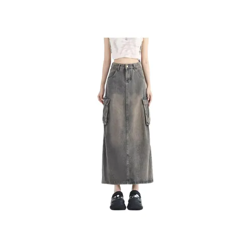 ACHIEVE ACHV Denim Long Skirt Women's