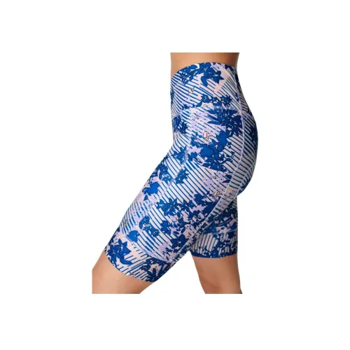 Sweaty Betty Спортивные шорты Женские С сетчатым принтом в цвете "Голубой цветок"