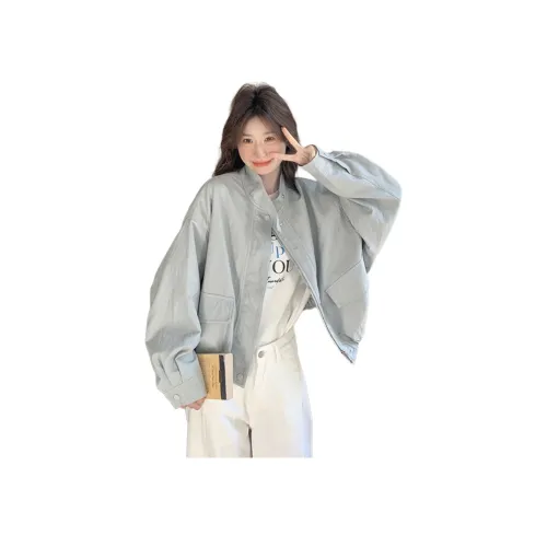 PLUSONEONE+ Светло-синие Женские Куртки