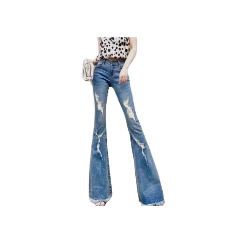 MUCCHIC Blue Women's Jeans MUCCHIC Синий Женские Джинсы