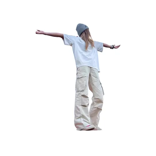 PISYPOX Белые унисекс джинсы