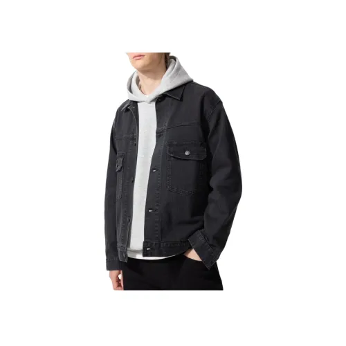 UNIQLO Темно-серый Унисекс Джинсовые куртки