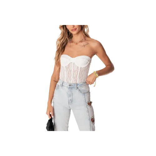 Edikted Белый Женские Топы без бретелек