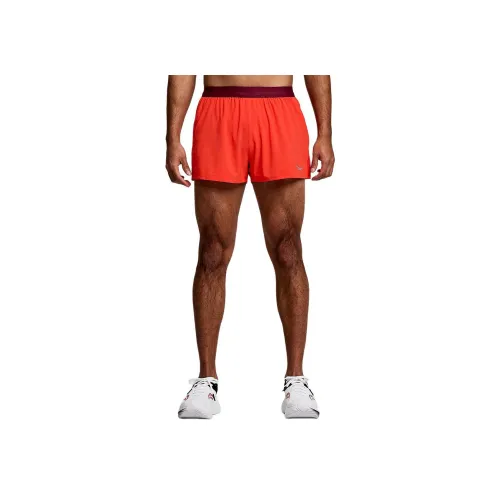 Saucony Outpace 2,5' Split Short Casual Shorts Men's Orange Сaucony Outpace 2,5' Split Короткие Повседневные Шорты Мужские Оранжевые