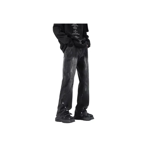 MENING Черные Унисекс Джинсы